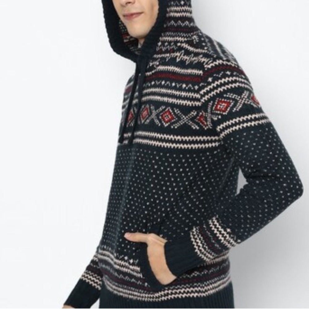 American Eagle Outfitters Navy Knit Hoodie Sweater Men’s Size S Small New NWOT